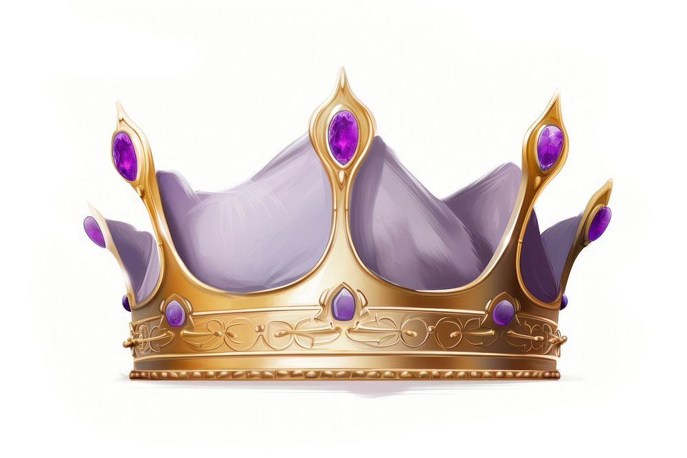 Prince crown jewelry white background accessories. AI generated Image by rawpixel.