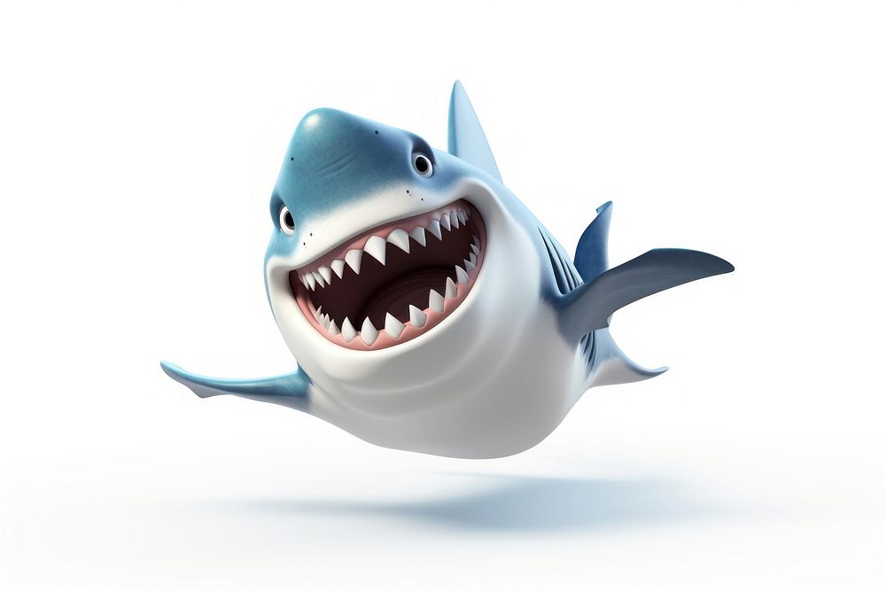 Great white shark cartoon animal fish. AI generated Image by rawpixel.