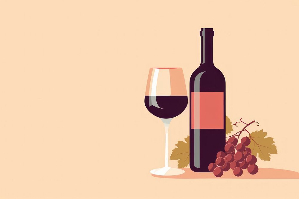 Wine wine bottle glass. 