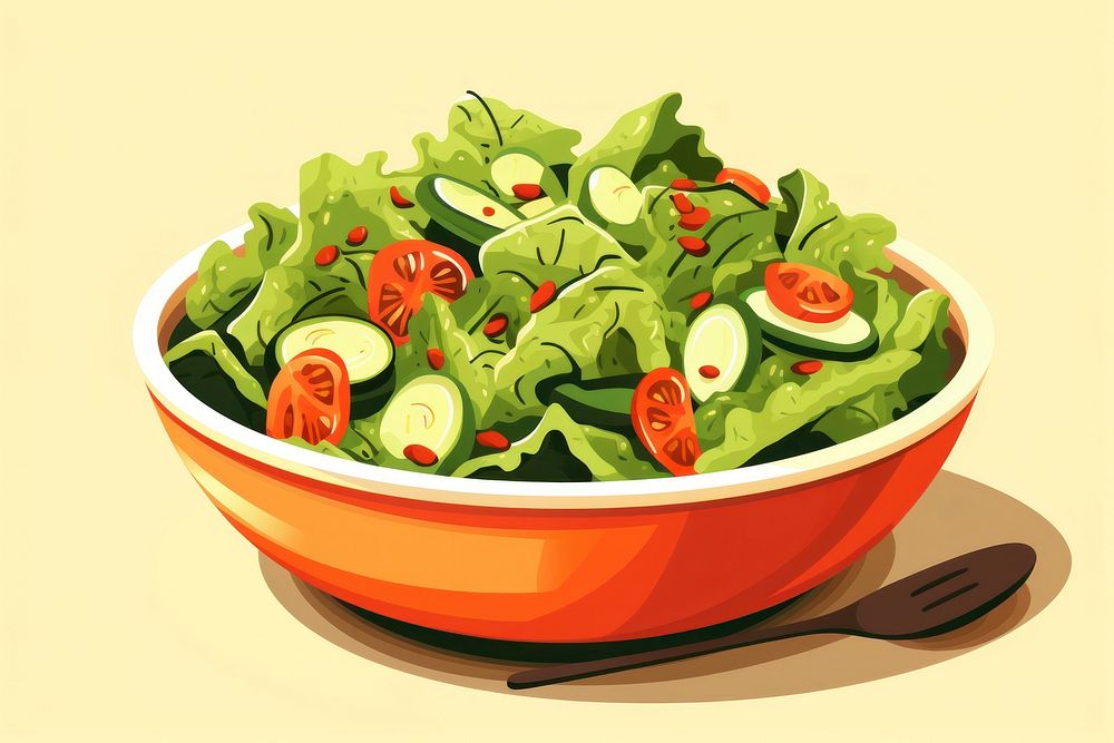 Vegan salad food vegetable plant. AI generated Image by rawpixel.