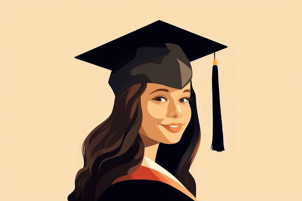 Graduation female adult intelligence. AI generated Image by rawpixel.