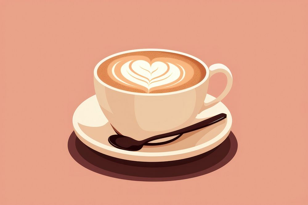 Cup saucer coffee spoon. AI generated Image by rawpixel.