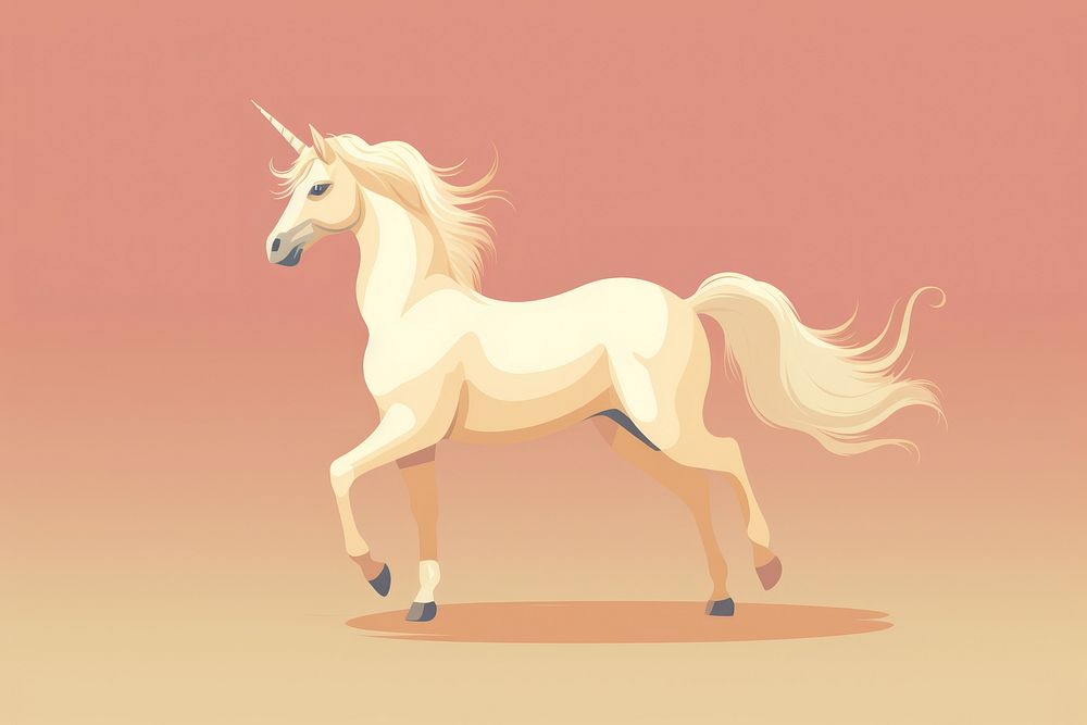 Unicorn stallion animal mammal. AI generated Image by rawpixel.