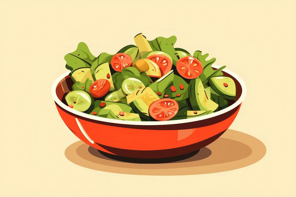 Vegan salad food vegetable bowl. AI generated Image by rawpixel.