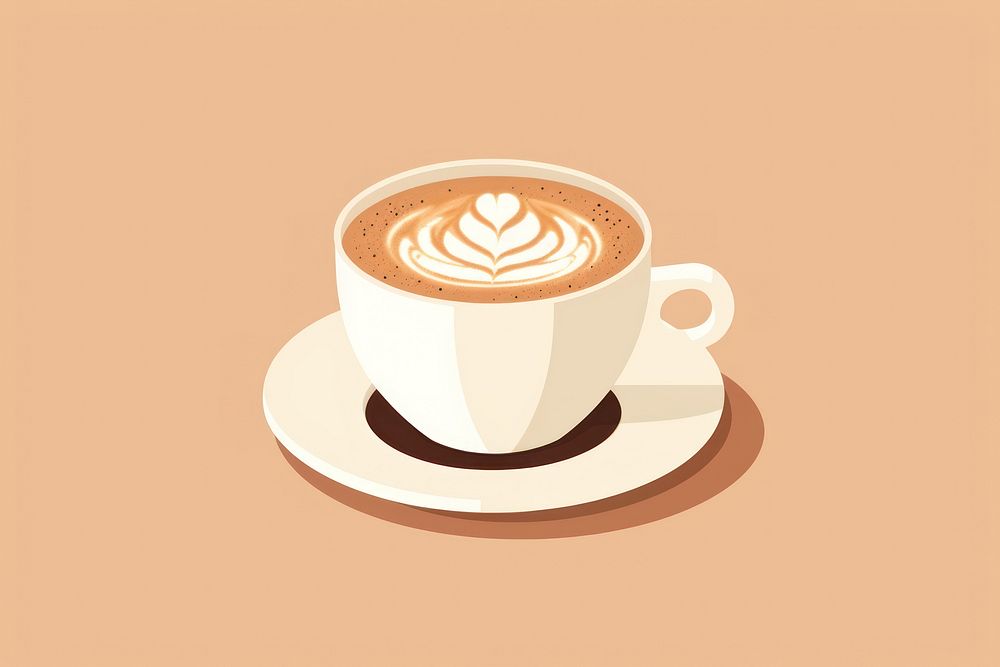 Cup coffee latte drink. AI generated Image by rawpixel.