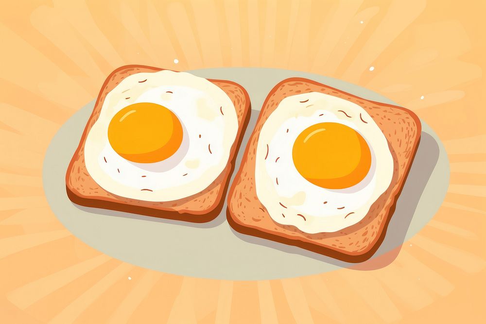 Bread egg fried toast. AI generated Image by rawpixel.