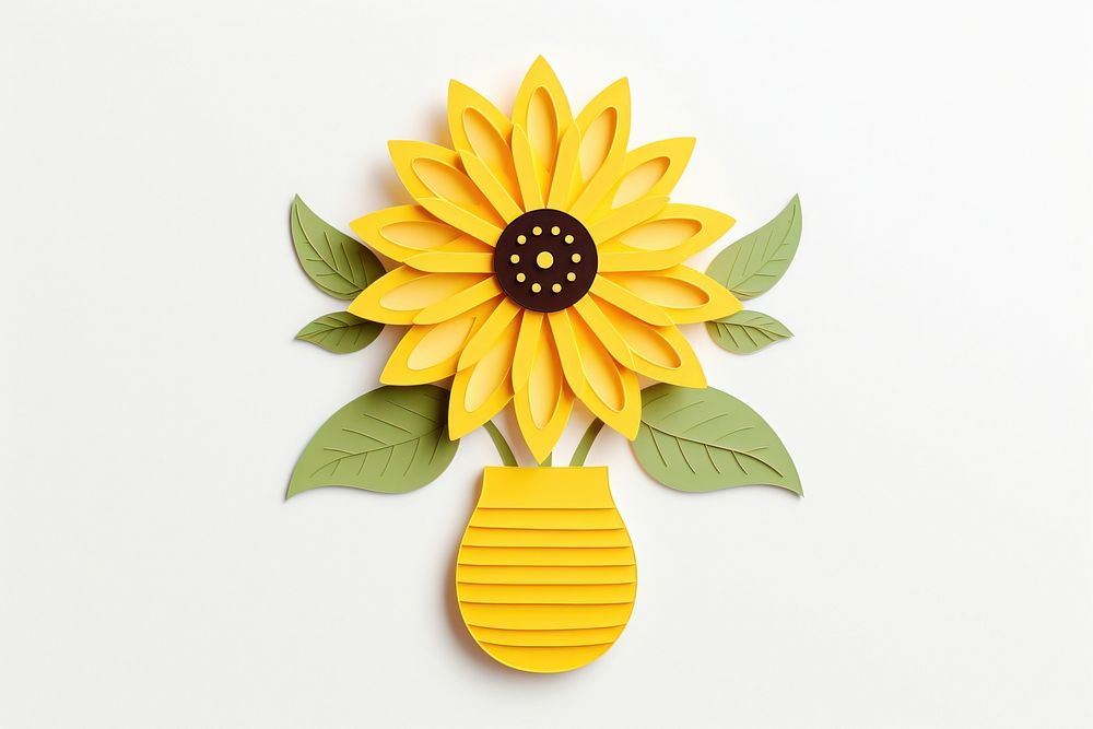 Sunflower petal plant leaf. AI generated Image by rawpixel.