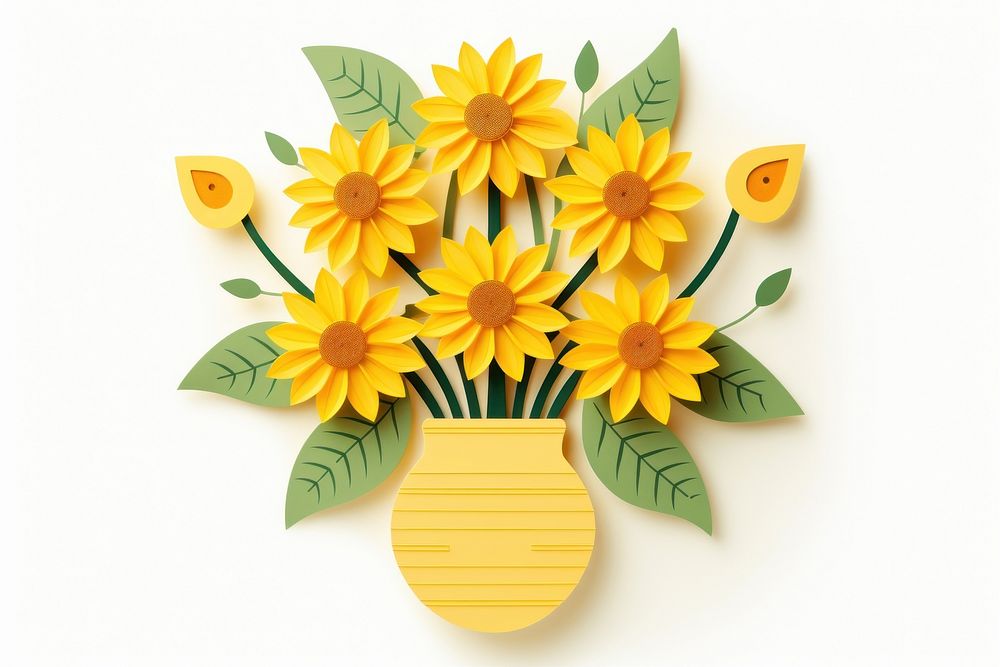 Sunflower craft petal plant. AI generated Image by rawpixel.