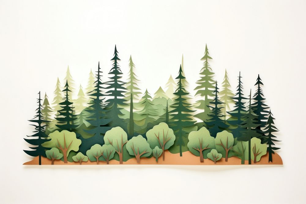 Forest painting plant tree. AI generated Image by rawpixel.