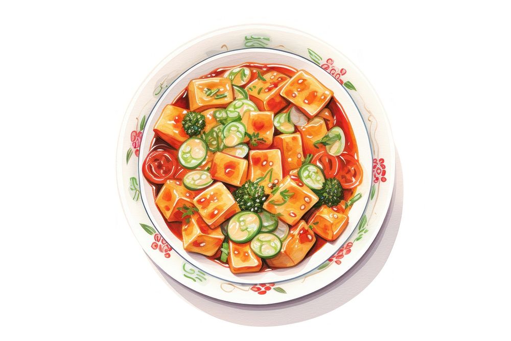 Chinese food plate meal dish. AI generated Image by rawpixel.