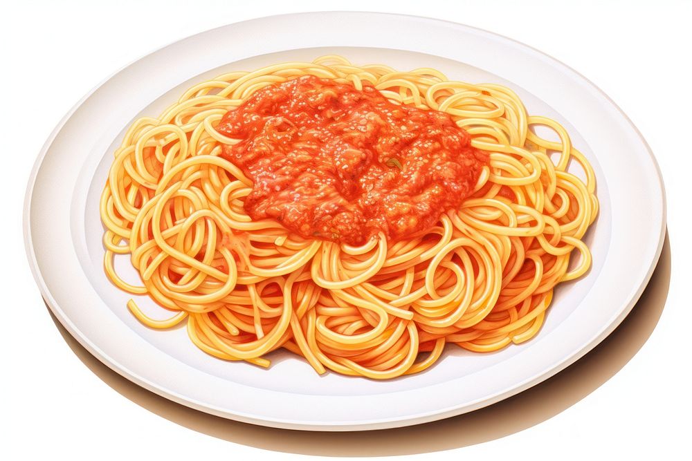 Spaghetti plate pasta sauce. AI generated Image by rawpixel.