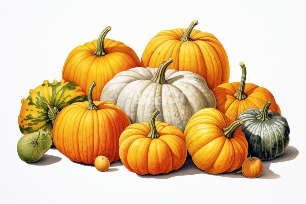 Pumpkins vegetable squash plant. AI generated Image by rawpixel.