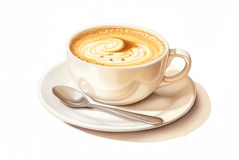 Cappuccino cappuccino coffee saucer. AI generated Image by rawpixel.