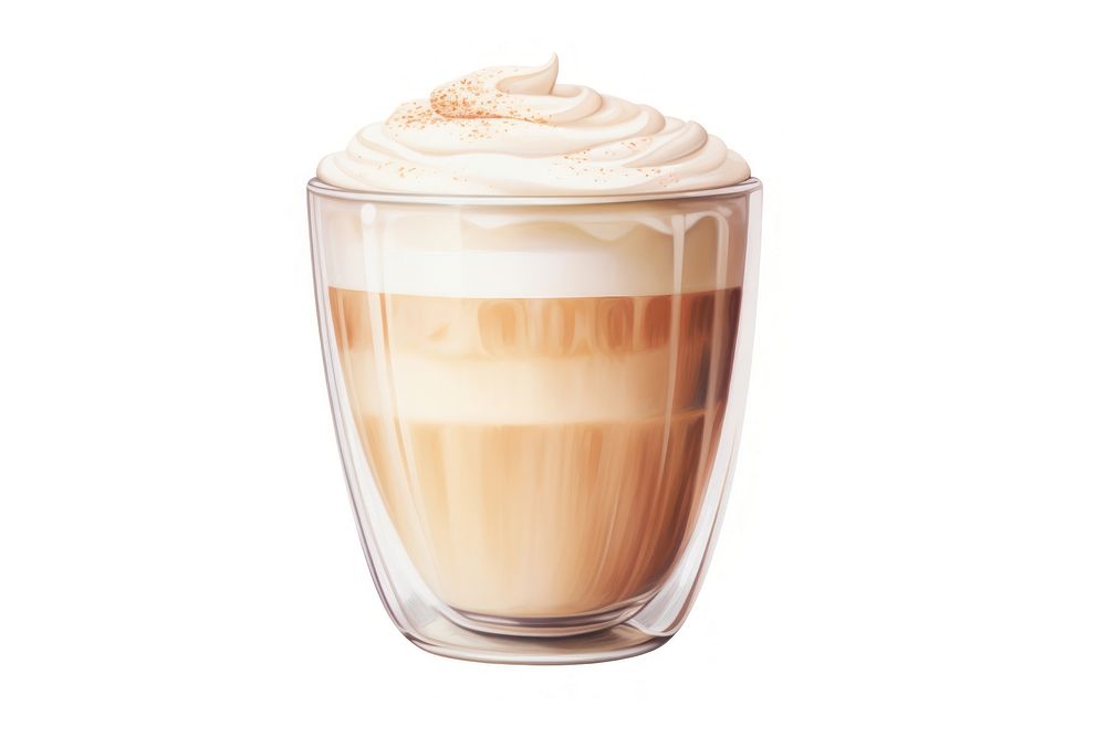 Cappuccino dessert coffee latte. AI generated Image by rawpixel.