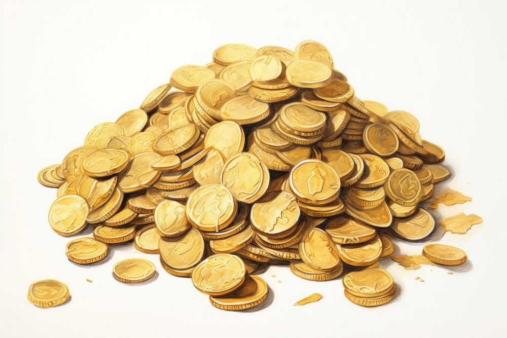 Treasure gold coin backgrounds. AI generated Image by rawpixel.