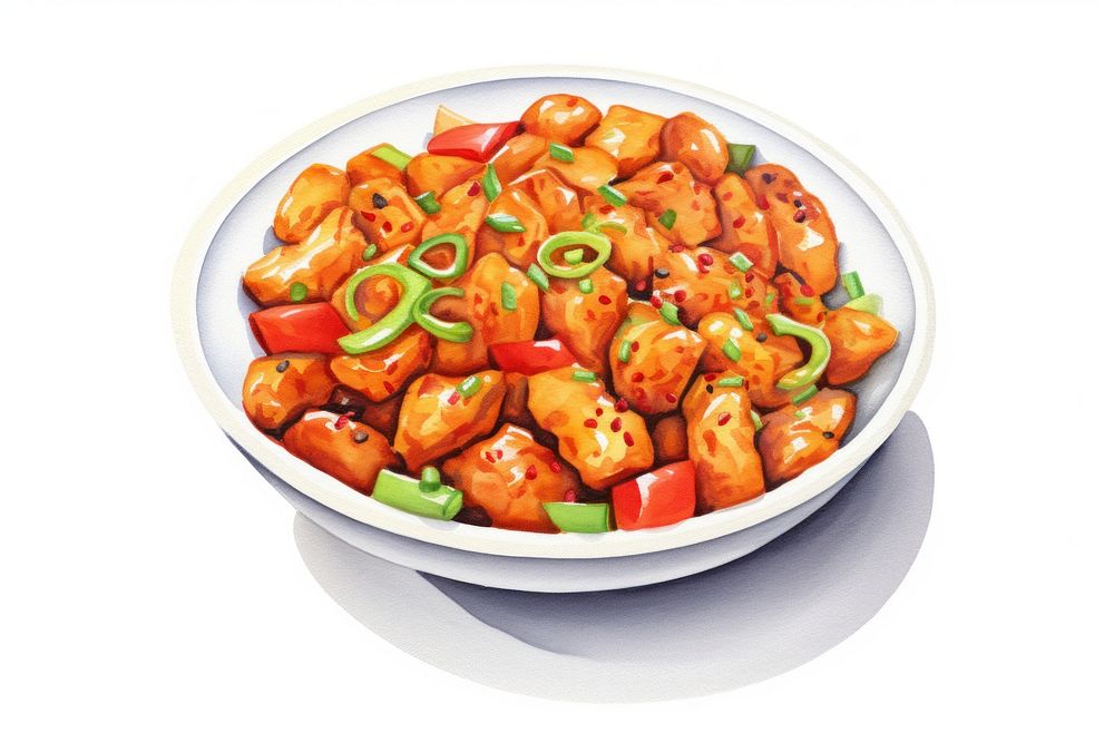 Chinese food plate meal dish. AI generated Image by rawpixel.