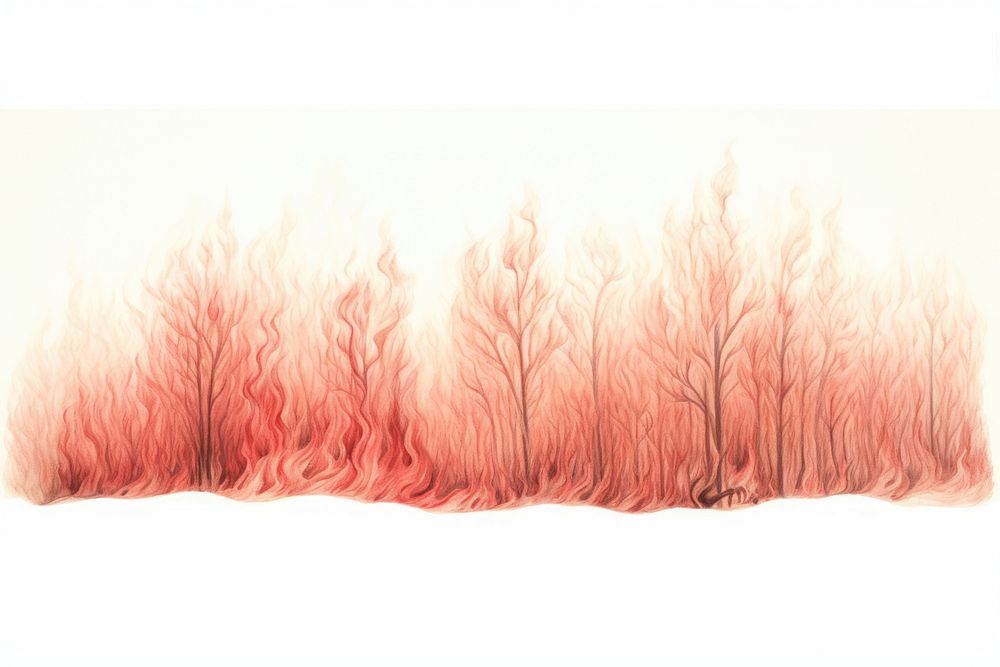 Wildfire drawing texture red. AI generated Image by rawpixel.