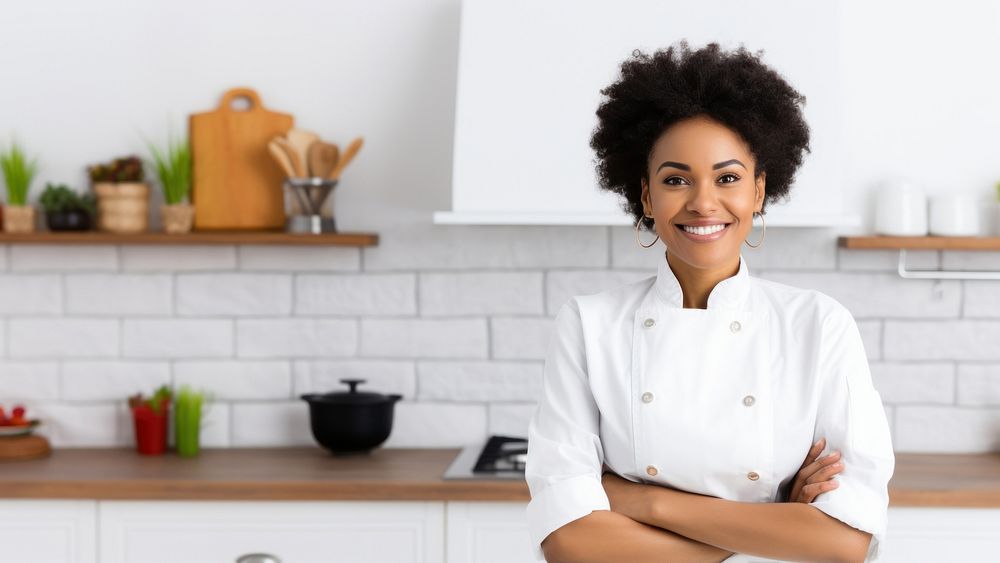 Kitchen adult woman chef. 