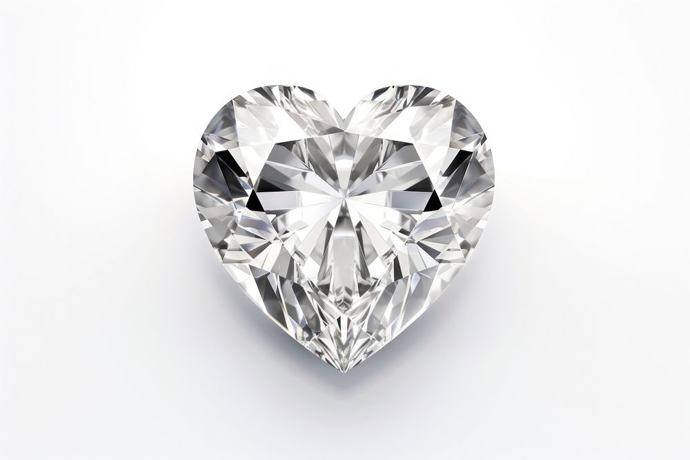 Diamond heart diamond gemstone jewelry. AI generated Image by rawpixel.