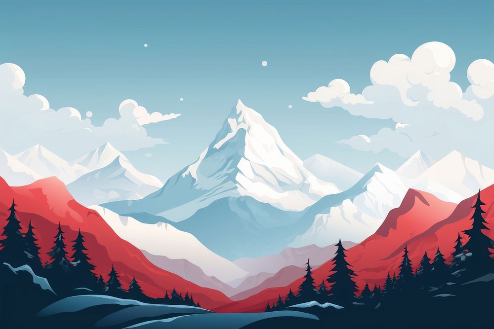 Everest mountain landscape outdoors nature. AI generated Image by rawpixel.