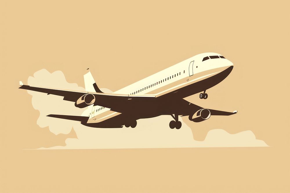 Aeroplane aircraft airplane airliner. AI generated Image by rawpixel.