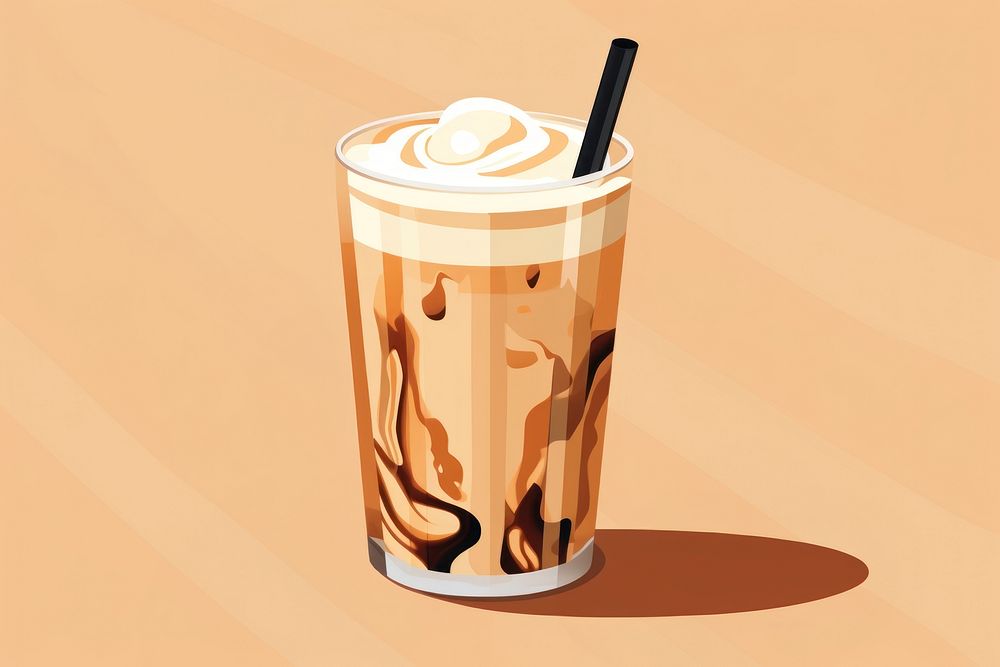 Caramel macchiato dessert coffee drink. AI generated Image by rawpixel.