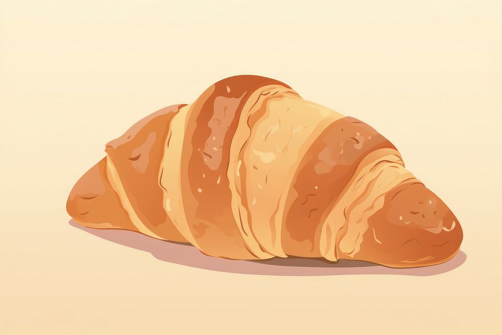 Croissant food viennoiserie freshness. AI generated Image by rawpixel.