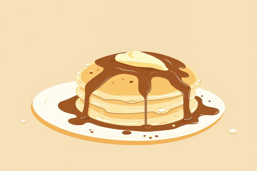 Pancake dessert food breakfast. AI generated Image by rawpixel.