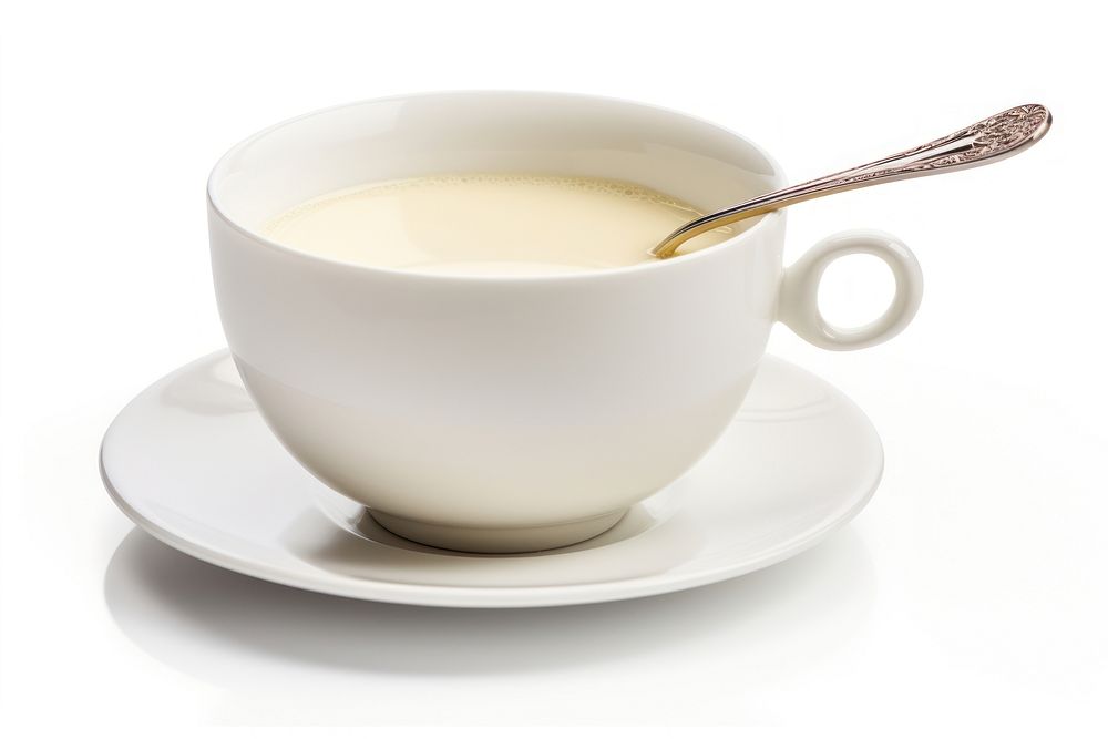 Tea cup spoon saucer coffee. AI generated Image by rawpixel.