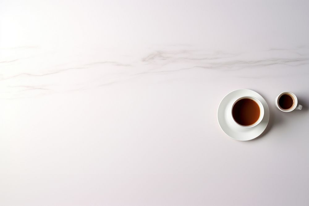 White cleaned table coffee drink cup. AI generated Image by rawpixel.