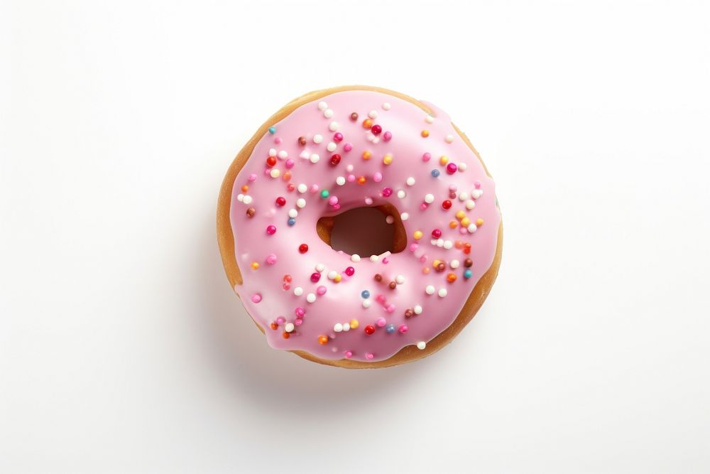 Donut sprinkles dessert icing. AI generated Image by rawpixel.