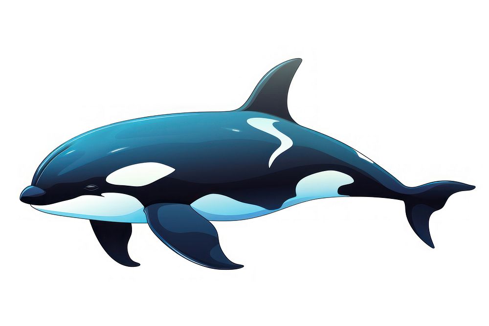 Orca cartoon animal mammal. AI generated Image by rawpixel.