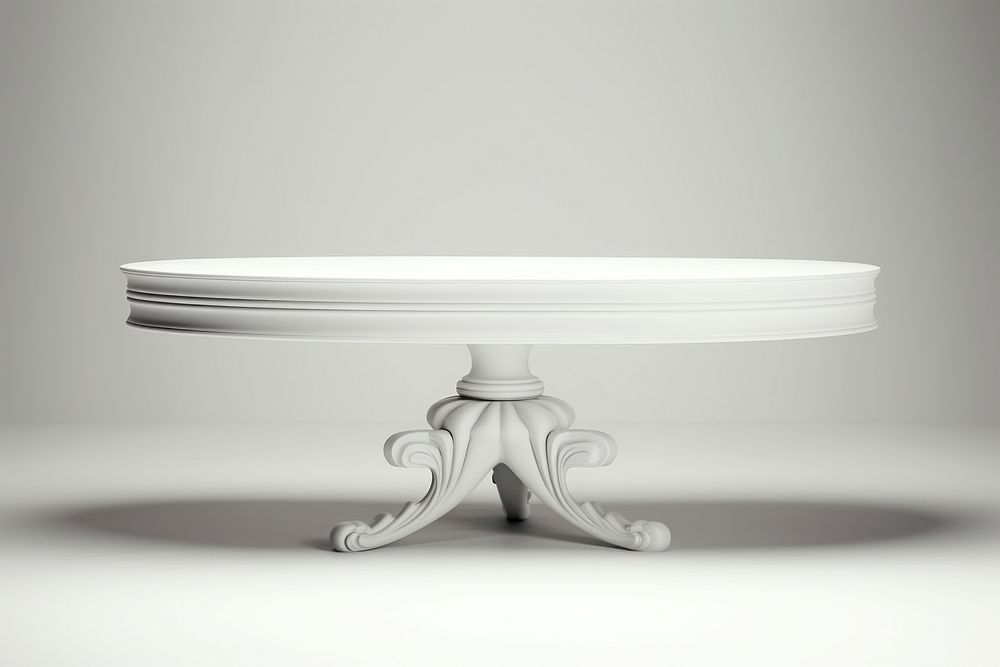 Table furniture white tableware. AI generated Image by rawpixel.