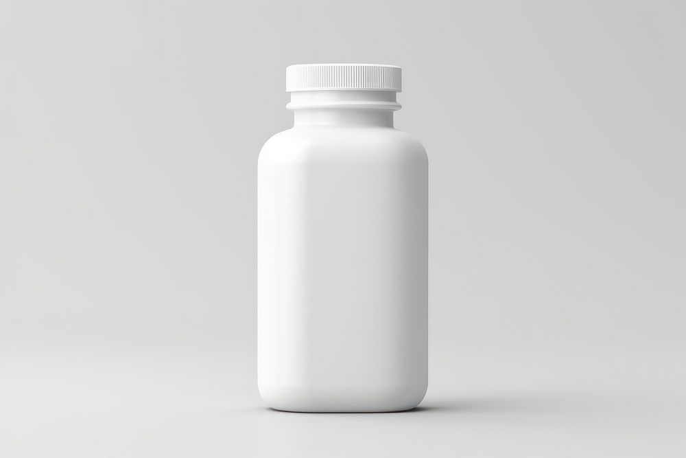 Medicine bottle white pill. 