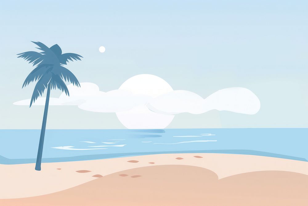 Beach outdoors nature ocean. AI generated Image by rawpixel.