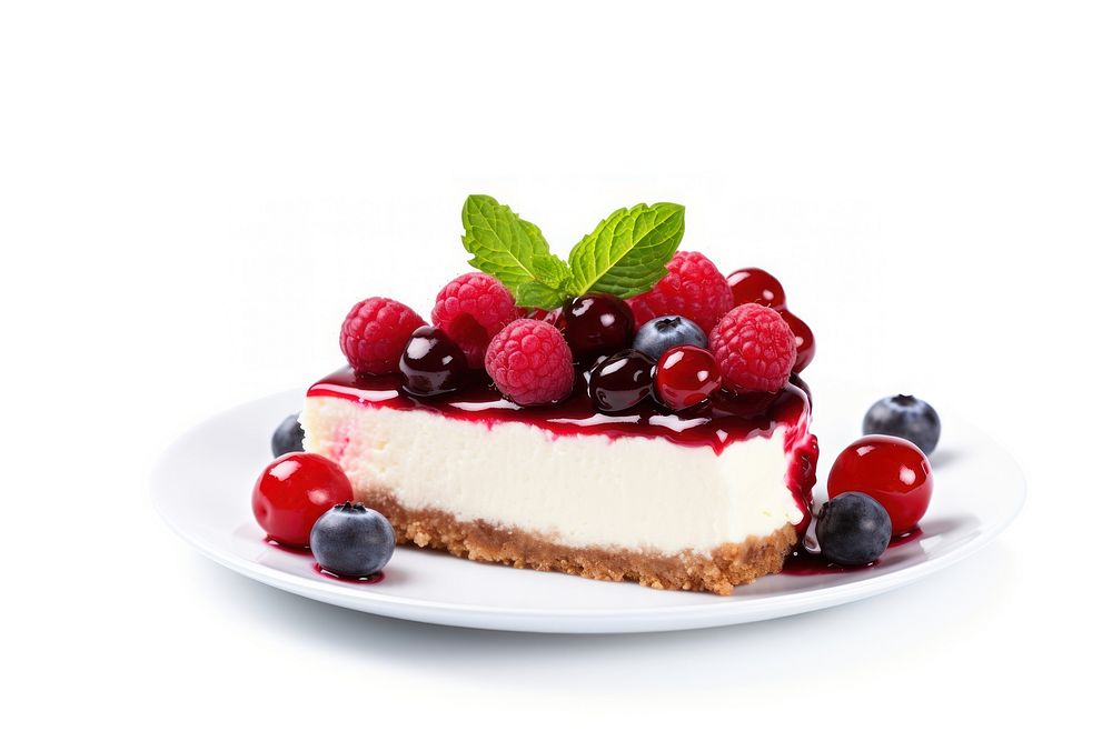 Cheesecake dessert berry fruit. AI generated Image by rawpixel.