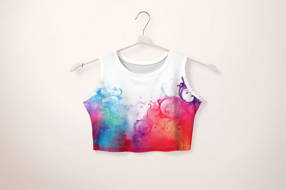 Crop top t shirt t-shirt celebration coathanger. AI generated Image by rawpixel.
