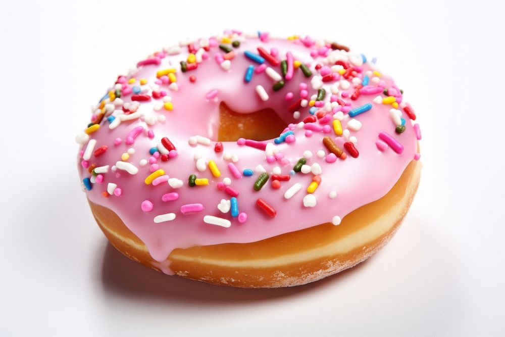 Donut sprinkles dessert food. AI generated Image by rawpixel.