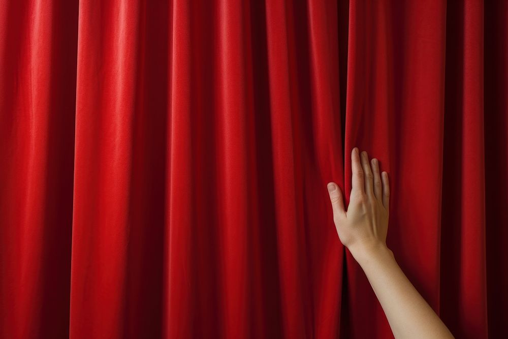 Curtain hand backgrounds performance. 