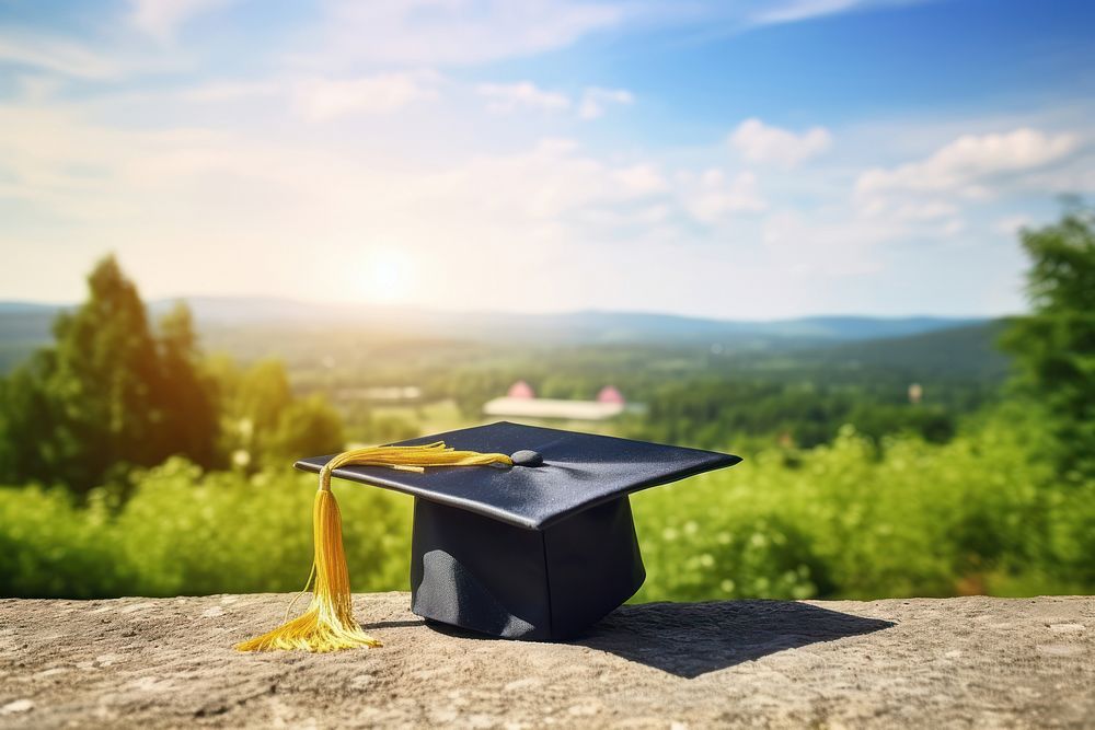 Graduation ceremony outdoors sky day. AI generated Image by rawpixel.