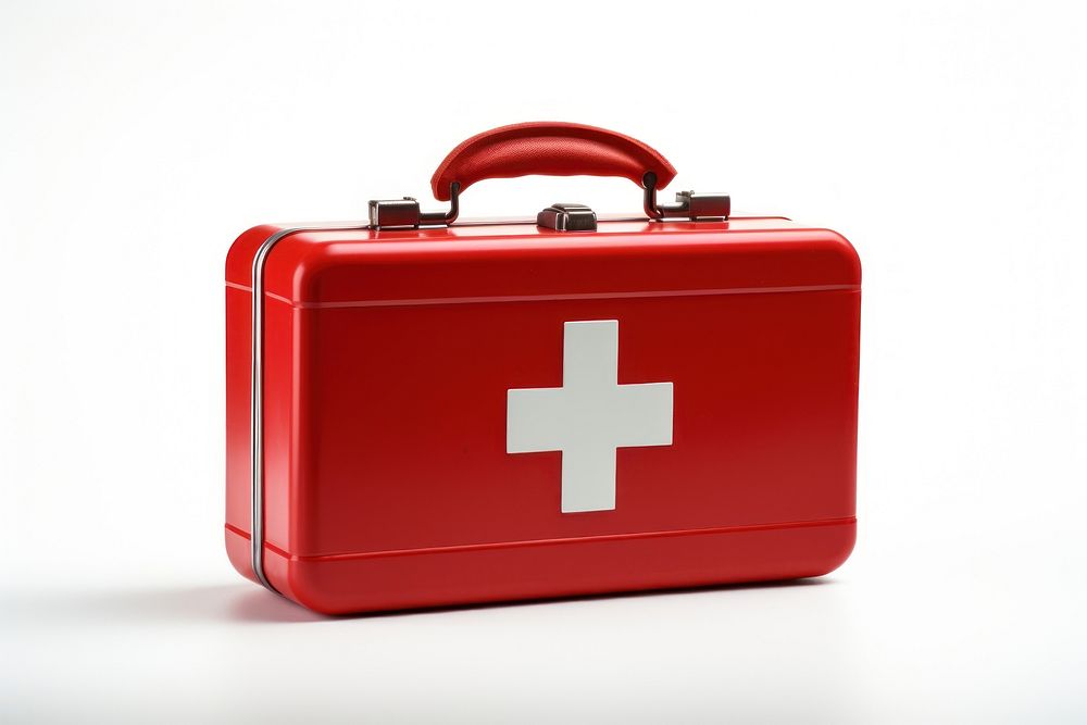 Med kit white background furniture suitcase. AI generated Image by rawpixel.