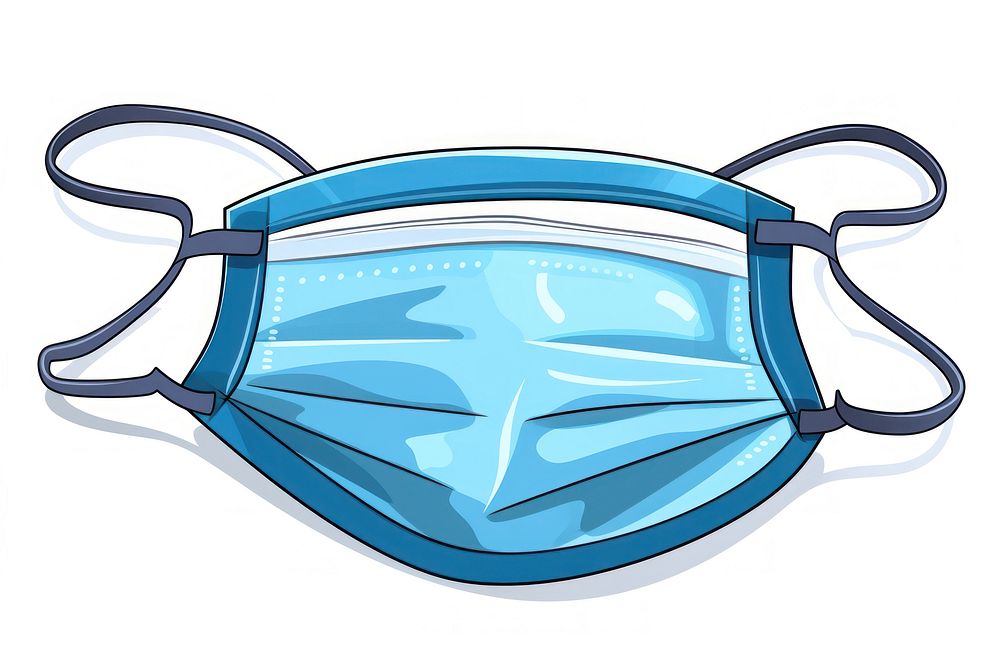 Medical mask cartoon white background accessories. AI generated Image by rawpixel.