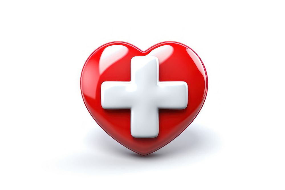 Medical icon symbol heart white background. AI generated Image by rawpixel.