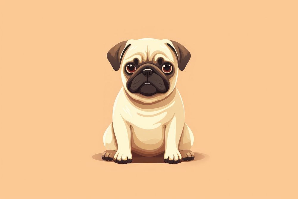 Pug animal mammal dog. AI generated Image by rawpixel.
