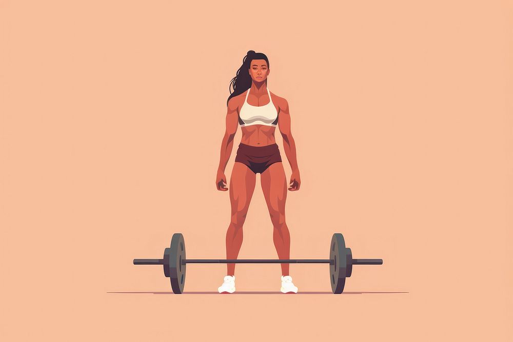 Deadlift sports female adult. AI generated Image by rawpixel.