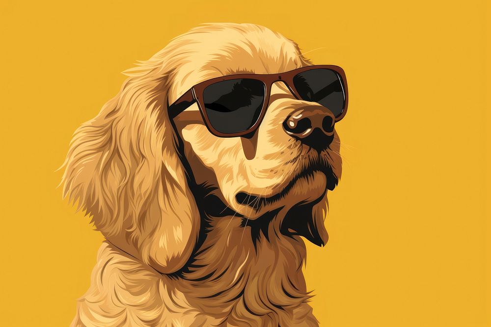 Sunglasses dog animal mammal. AI generated Image by rawpixel.