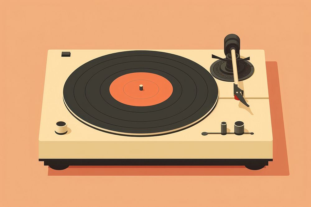 Vintage vinyl electronics technology gramophone. AI generated Image by rawpixel.