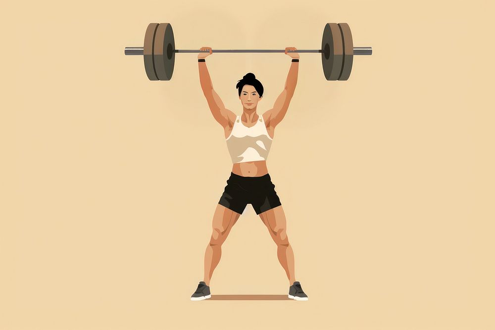 Sports gym weightlifting determination. AI generated Image by rawpixel.