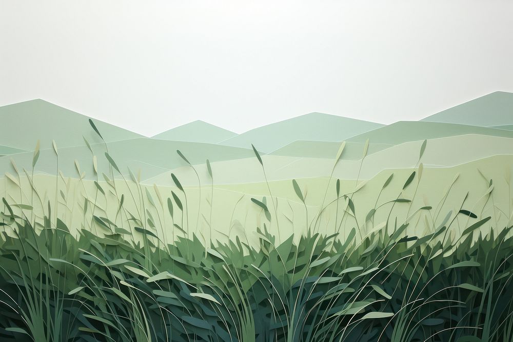 Grass land landscape outdoors nature. AI generated Image by rawpixel.