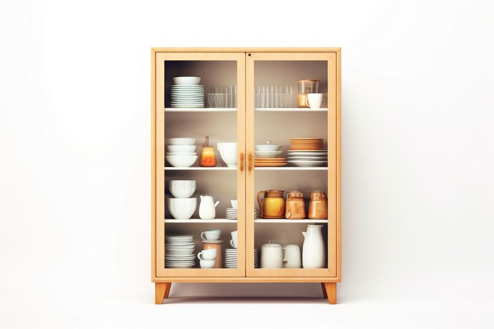 Cupboard furniture cabinet shelf. AI generated Image by rawpixel.